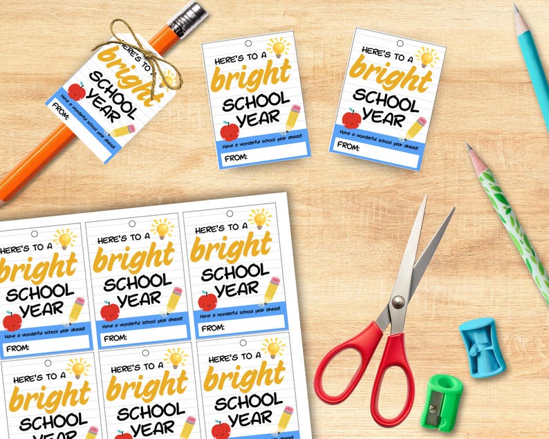 Teacher Treat Gift Tag, Back to School Cookie Label, Teacher ...