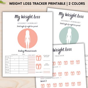 Lichaamsmeting-tracker, gewichtsverliesplanner, wekelijks fitness gezondheidsdagboek, logboekgrafiek motiverende training dames afdrukbaar, BMI-voortgang