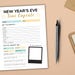 New Years Eve Time Capsule Questionnaire for Kids, NYE Kids Table ...
