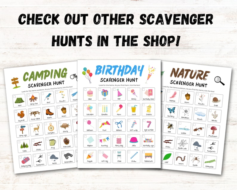 Summer Scavenger Hunt, Outdoor Summer Treasure Hunt Printable, Nature Scavenger Hunt For Kids, Kids Nature Games, Preschool Summer Activity image 4