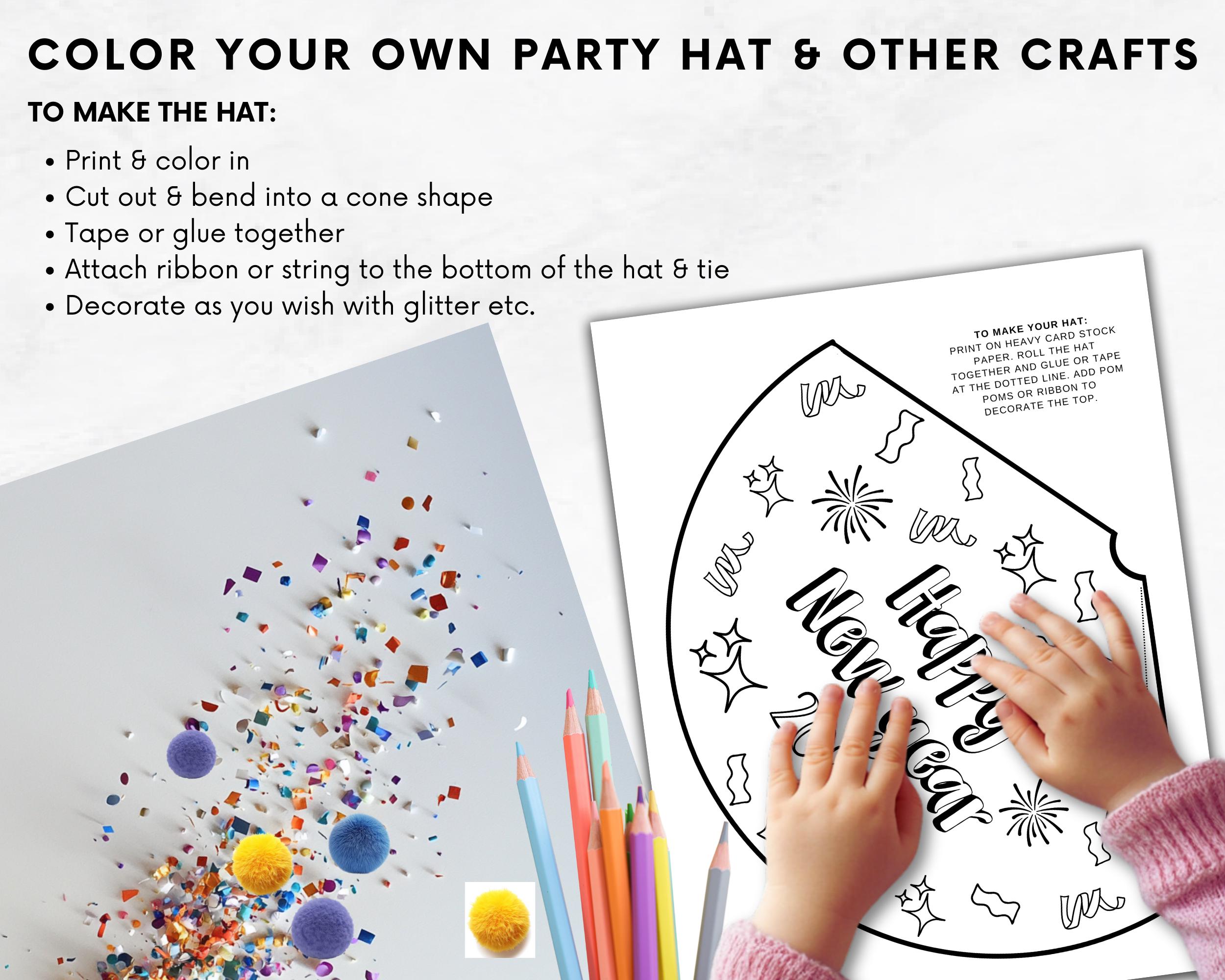 New Years Eve Craft, 2025 New Year Craft Bundle Pack, Kids NYE Paper ...
