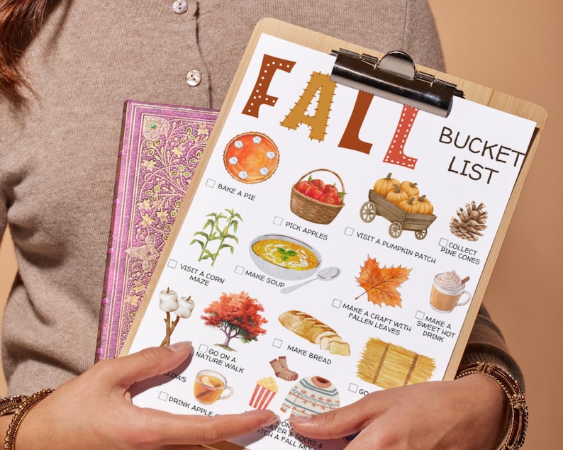 Fall Bucket List Activities, Autumn to Do Checklist, Cozy Fall Ideas ...