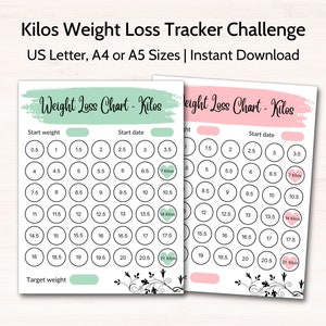 Weight Loss Chart, Weight Loss Log, Weight Loss Challenge, Kilos Weight Tracker, Kilo Lost Goal, Weigh In Slimming Planner, Lose Kgs Journey