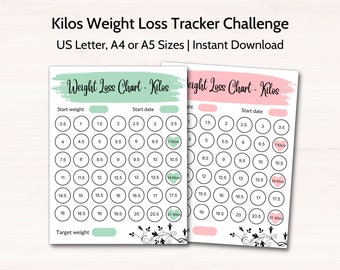 Weight Loss Chart, Weight Loss Log, Weight Loss Challenge, Kilos Weight Tracker, Kilo Lost Goal, Weigh In Slimming Planner, Lose Kgs Journey