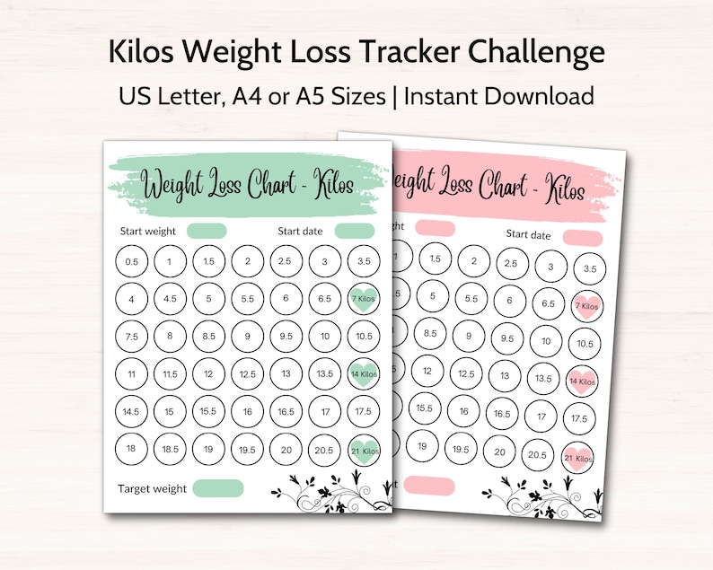Weight Loss Chart, Weight Loss Log, Weight Loss Challenge, Kilos Weight Tracker, Kilo Lost Goal, Weigh In Slimming Planner, Lose Kgs Journey