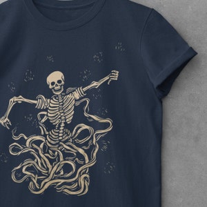 Skeleton Shirt, Halloween Party Dancing Skeleton Shirt, Funny Halloween Shirt, Skeletons Happy Halloween Tshirt, Skeleton Dancing Shirt