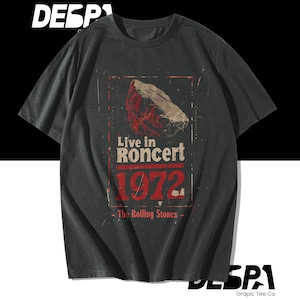 Gealtertes Konzert-Karten-Design-T-Shirt, Vintage-Stub-Grafik-T-Shirt, Retro-Konzert-Memorabilien-Shirt, klassisches Musikveranstaltungs-T-Shirt, nostalgisch