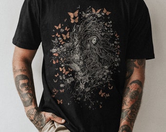 Miljövänlig Moder Natur Grafisk T-shirt - Ekologisk bomullströja