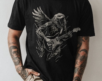 Eagle die gitaar speelt T-shirt | Music Lover T-shirt met print