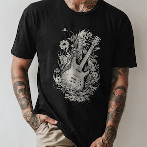 Electro Guitar T-Shirt - Modern Electric Guitarist Tee for Music Lovers and Rock Enthusiasts