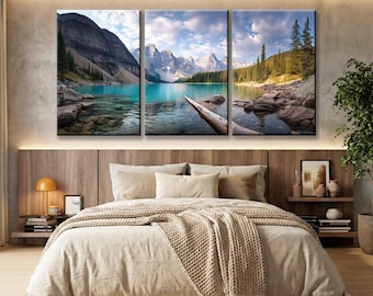 Banff Nationalpark Panorama Leinwanddruck, 3er Set