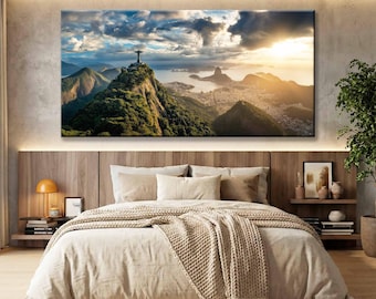 Kunstdruck auf Leinwand, Christus der Erlöser, Brasilien