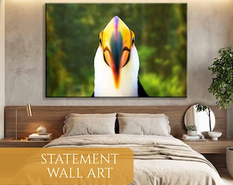 Tropical Toucan Canvas Art Print, Real Photography