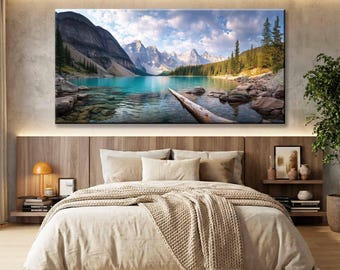 Obraz na płótnie z panoramą Parku Narodowego Banff, dekoracja do domu w Kanadzie