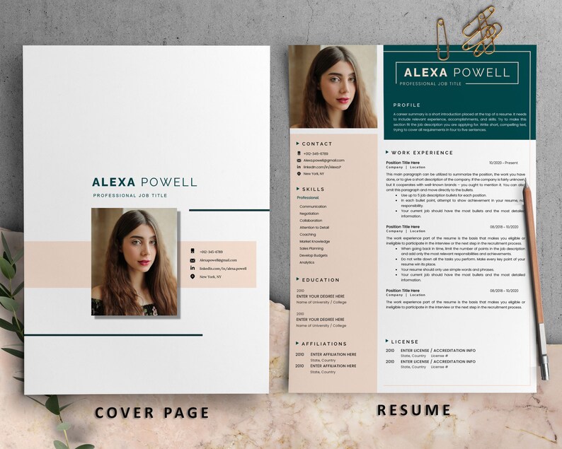Professional Modern Resume Template Curriculum Vita CV Etsy Professional Modern Resume Template Curriculum Vita CV Etsy