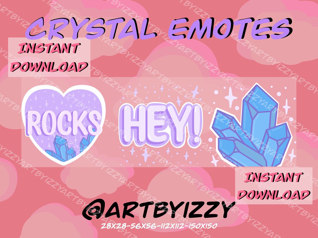 Crystals Twitch Emote Rocks Discord Witchy Streamer Streaming Stream ...