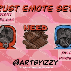 Rust Twitch Emote Hazmat Discord Scientist Streamer Streaming Stream PNG Digital Art Gamer Gaming Content Creator Chibi Scrap Scraps Kick