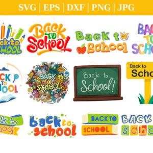 Back To School SVG, Back To School Clipart, Schule SVG, Lehrer SVG, Back To School PNG, Cricut SVG-Dateien, Silhouette Dateien