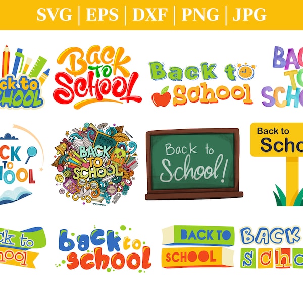 Back To School SVG, Back To School Clipart, School Svg, Teacher Svg, Back To School PNG, Cricut Svg Files, Silhouette Files