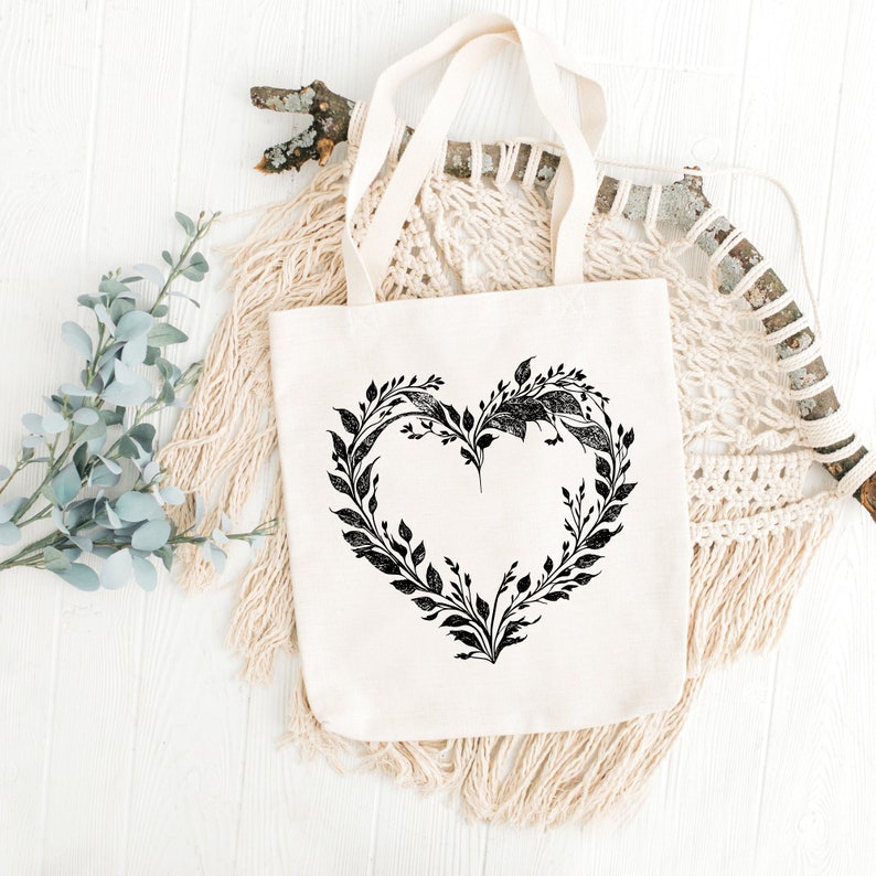 FLOWER HEART Svg BUNDLE Floral Frame Png Botanical Heart Border Svg ...