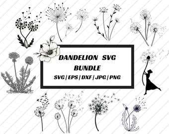 Dandelion Svg Bundle, Dandelion Svg, Dandelion Png, Blow Me Svg, Just Breathe Svg, Dandelion Blowing Svg, Kindness Svg, Dandelion Cut File