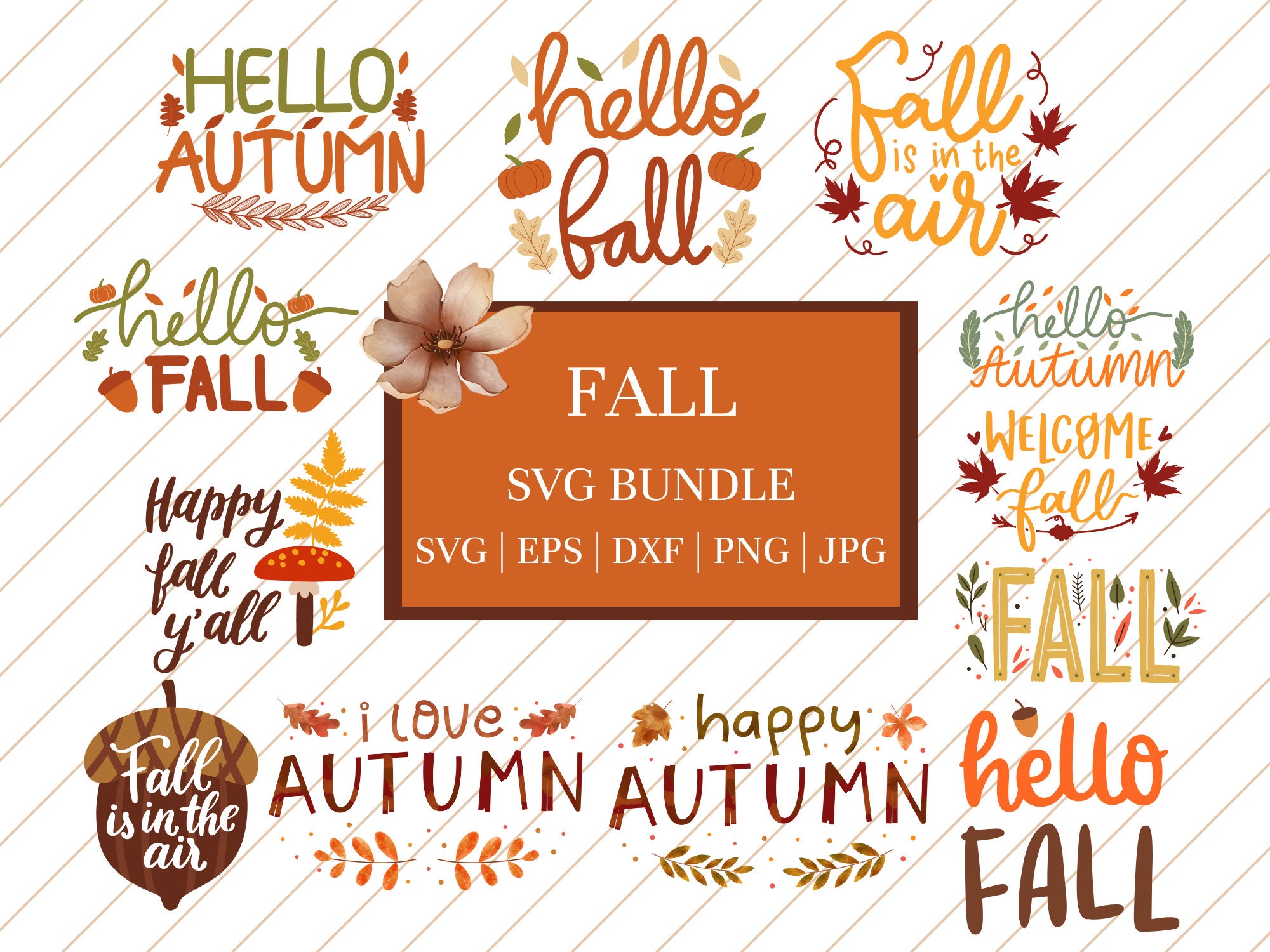 Autumn SVG Bundle, Fall SVG Bundle, Thanksgiving Svg, Fall Svg, Autumn