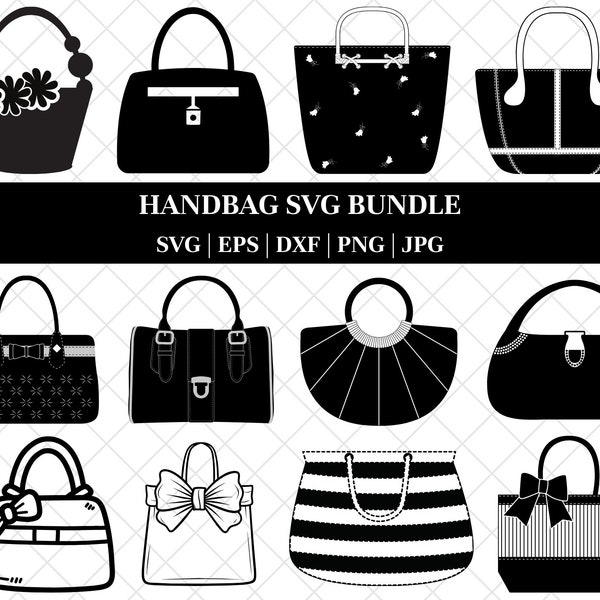 Handbag svg, Handbag silhouette, Ladies purse svg, Woman handbag svg, Ladies handbag silhouette, Handbag png