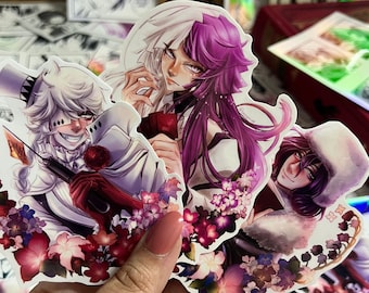 Autocollants FanArt en vinyle Decay of Angel | Bungou Stray Dogs Fyodor + Nikolai gogol + Sigma Fanart