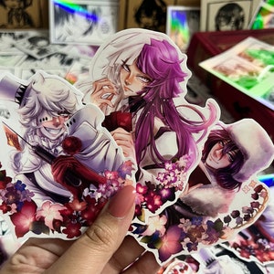 FanArt Vinyl Stickers Decay of Angel | Bungou Stray Dogs Fyodor + Nikolai gogol + Sigma Fanart