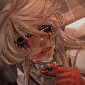 FanArt Maquillaje desordenado Lápiz labial + Circo + Nikolai Gogol IMPRESIÓN / FanArt de Bungo Stray Dogs