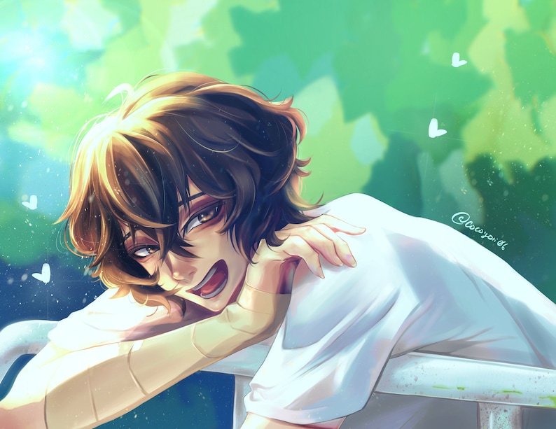 FanArt Summer Osamu Dazai BSD Print Bungo Stray Dogs Lights Inspired comfy FanArt image 1