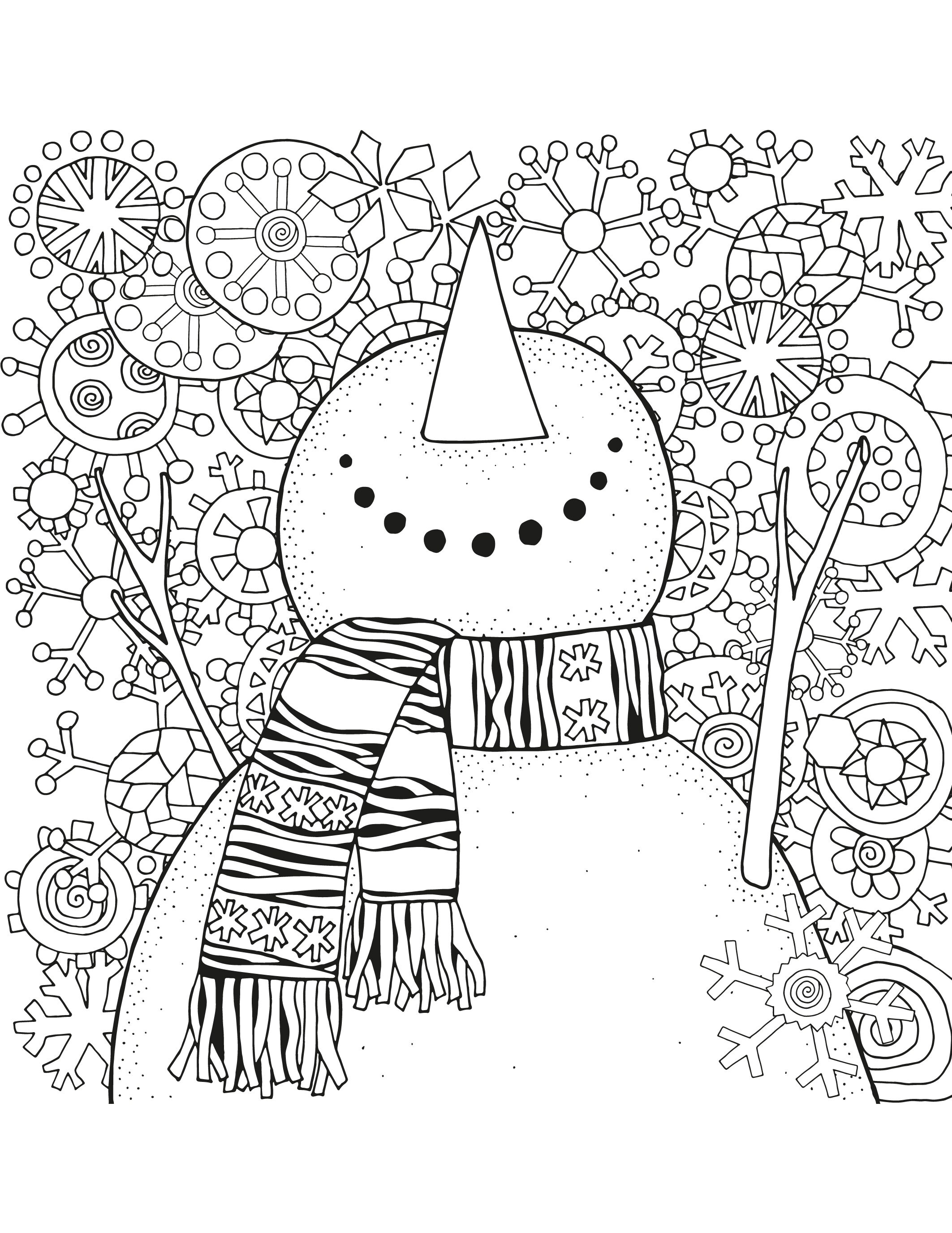 Printable Winter Wonderland Coloring Book for Kids and Adults 24 Images