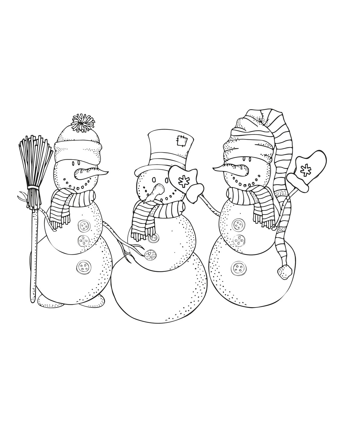 Printable Winter Wonderland Coloring Book for Kids and Adults 24 Images ...