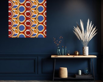 Cultural Beaded Motif Peel & Stick Art Print – 20x20, 12x12