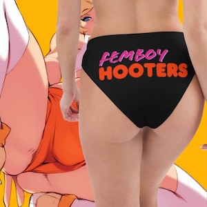 Femboy Hooters Recycled Bikini Bottoms - Femboy Underwear - Femboys - Sissies - Softboys - Weeb Clothing