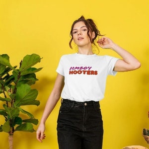 Femboy Hooters Organic T-shirt (feminine)