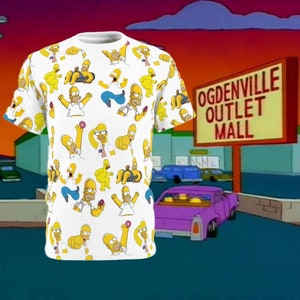Multi Homer All Over Print T-Shirt - Simpsons - Simpsons Gift Ideas - Doh - Homer Simpson -