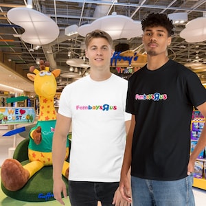 Femboys R Us Men&#39;s T-Shirt - Parody Logo - Femboy Clothes - Femboy Hooters - LGBTQIA - Soft Boy - Gay Clothes