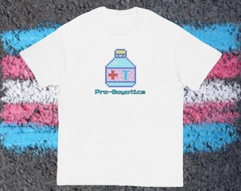 Pro-Boyotics FTM Tee (Male Cut) - LGBTQIA+ Pride Shirt, Gender Equality Top, Trans Activist Clothing, Trans Rights Apparel, Testosterone