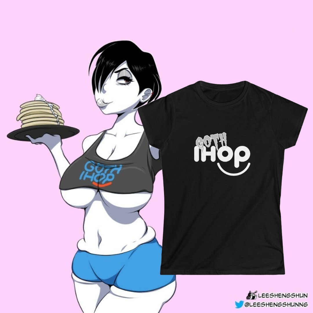 Goth IHOP Women's T-shirt Goth Brands Femboy Clothes Goth Girls Milf Dennys  -  Canada