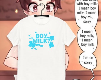 Boy Milk Masculine Cut T-Shirt - Super Gay Shirts - Femboy Clothes - Twinks - LGBTQIA - Catboys