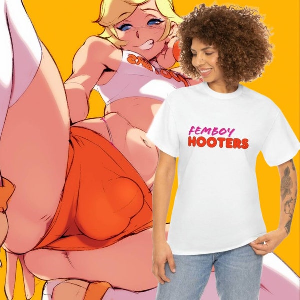 Femboy Hooters Men's T-Shirt - Femboy Meme - Femboys - Hooters Parody - Soft Boy - LGBTQIA - Weeb