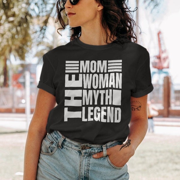 Mama der Mythos die Frau die Legende Unisex Kurzarm T-Shirt