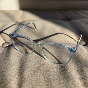 Blue Ombre plastic frames - 1980s - New Old Stock - Demo Lenses 53-17-135