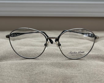 Sophia Loren Marcos de anteojos redondos dorados antiguos - Lentes de demostración - Nuevo stock antiguo - patillas caladas 56-17-140