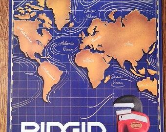 Vintage 1995 1996 Two-Year Ridgid Tool Company Pin-Up Calendar.  Girls in Bikinis Original Memorabilia Excellent Condition! (Inv ETS06 #16)