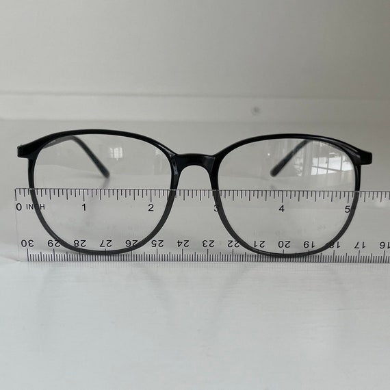 Round Black 1980s Oversize Eyeglass Frames - New … - image 6