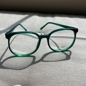 Green Preppy Oversize Frames - 1980s - Mainstreet Jenny - New Old Stock - Emerald - two sizes available
