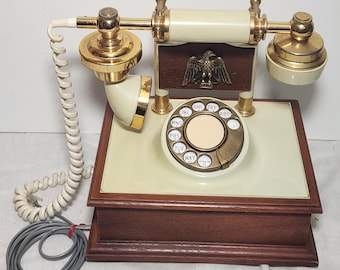Vintage Telephone Decotel American Eagle French Style Rotary Phone (INVETPHBN 1 #37)