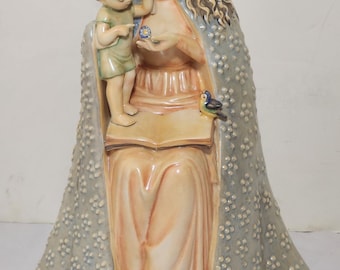 M.I. HUMMEL Flower Madonna & Child 10/3 Full Bee Signed (invcbnt)